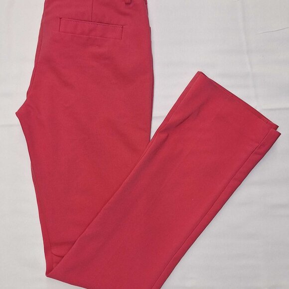 Express Women’s Pink Dress Pants Size 2 Flare Leg Mid Rise Trousers Business Cas - Picture 4 of 4